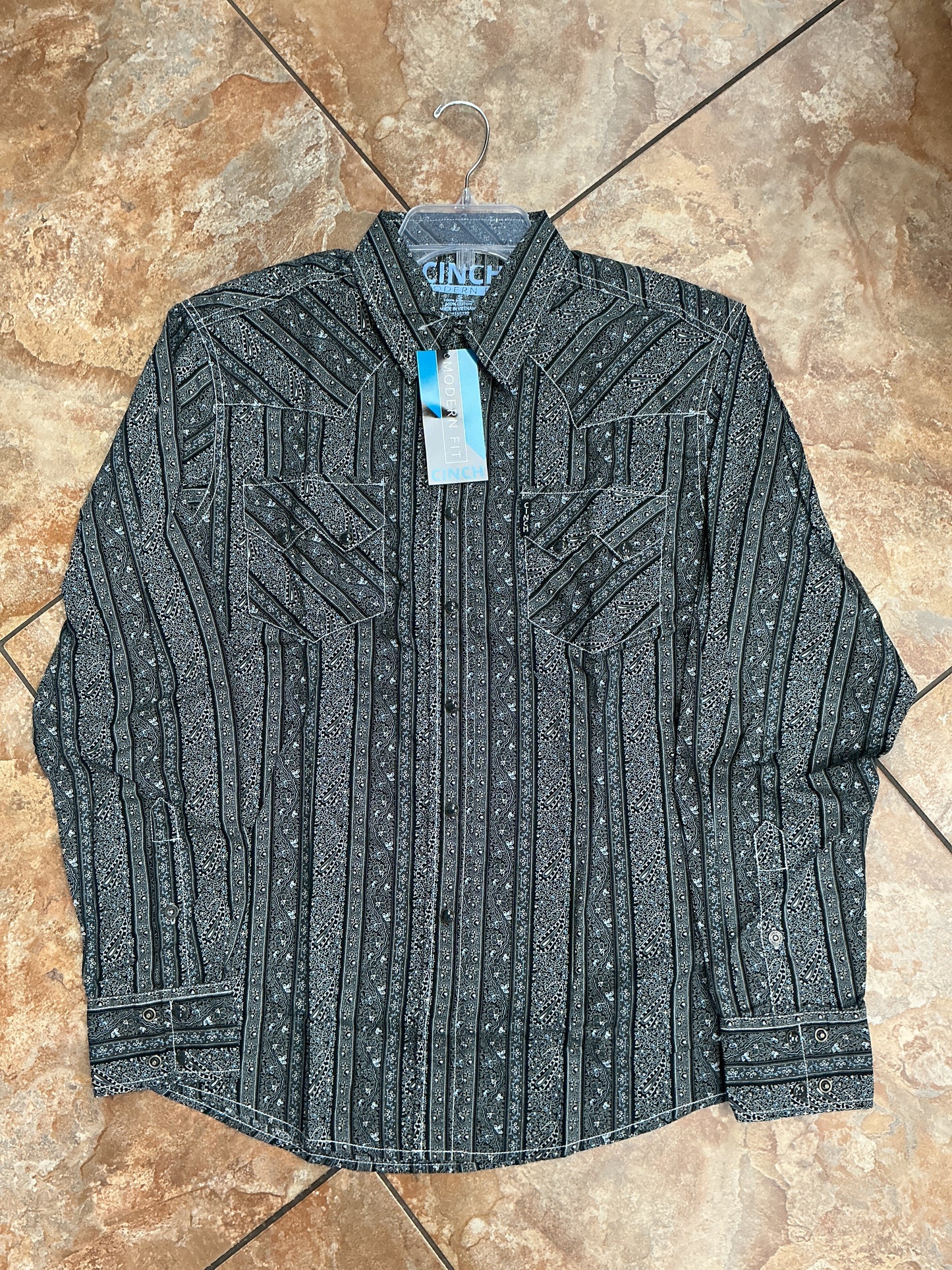 Cinch Shirt Black/Blue