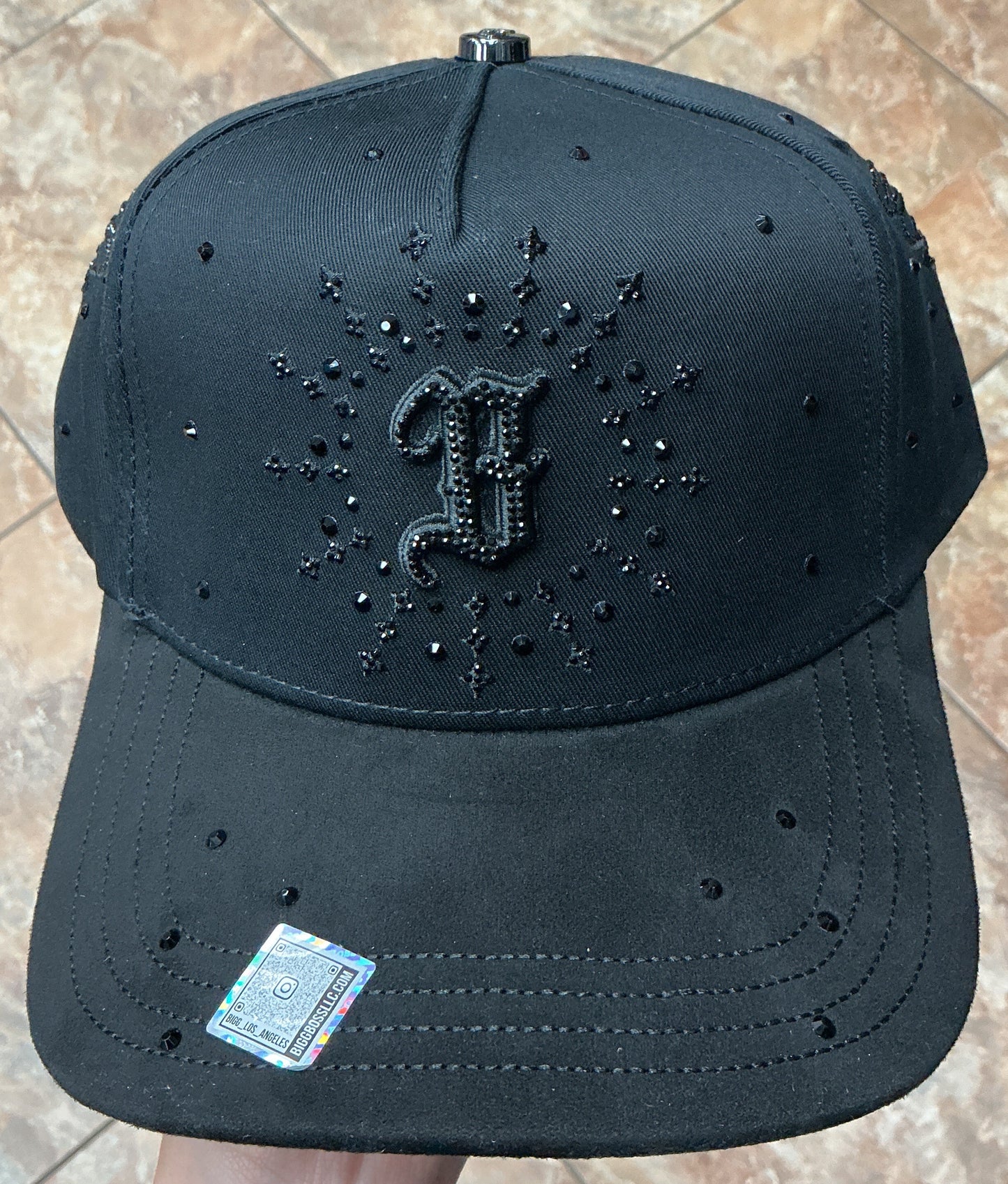 Big Boss Black Rhinestone Hat