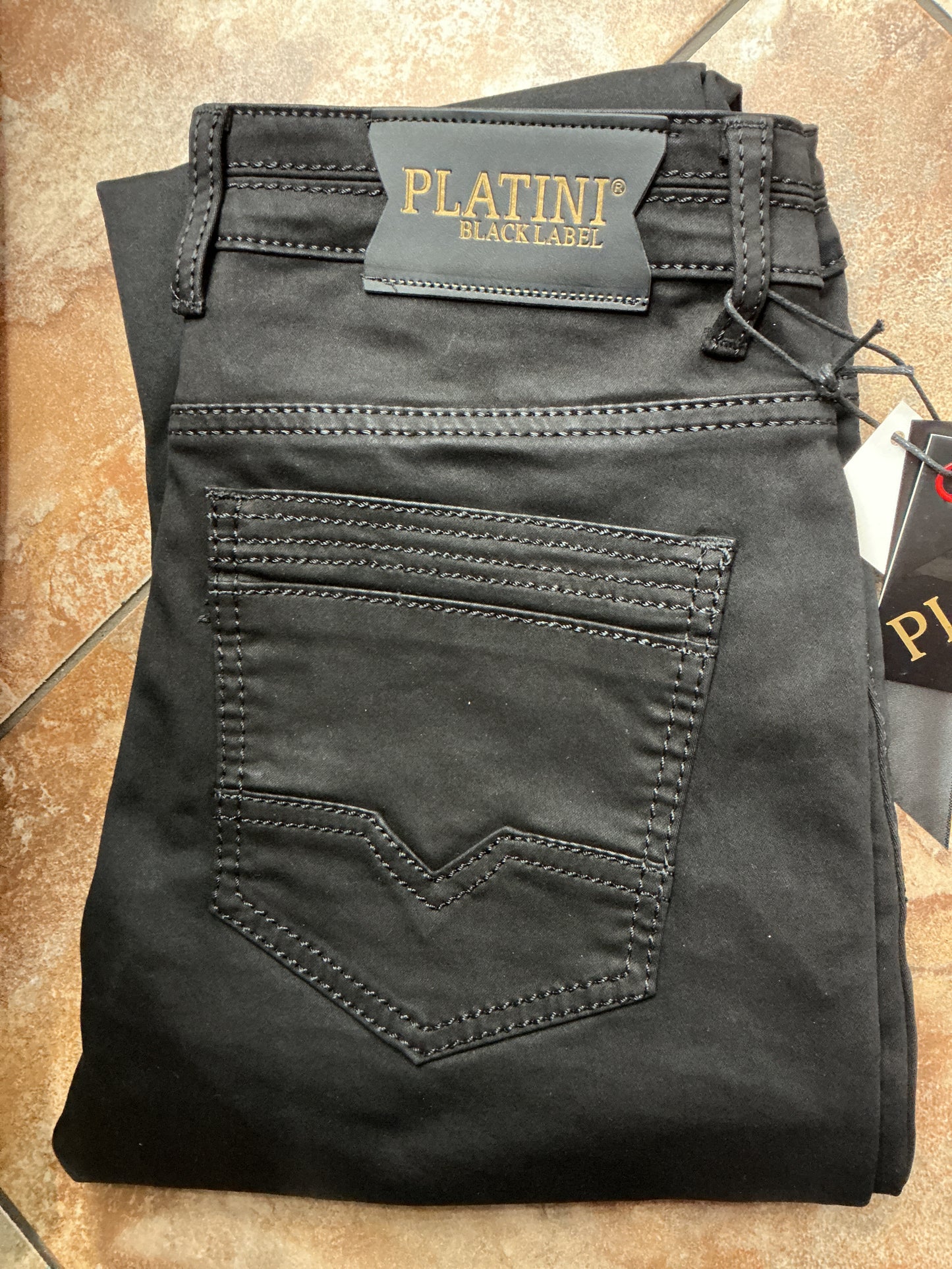 Platini black straight jeans