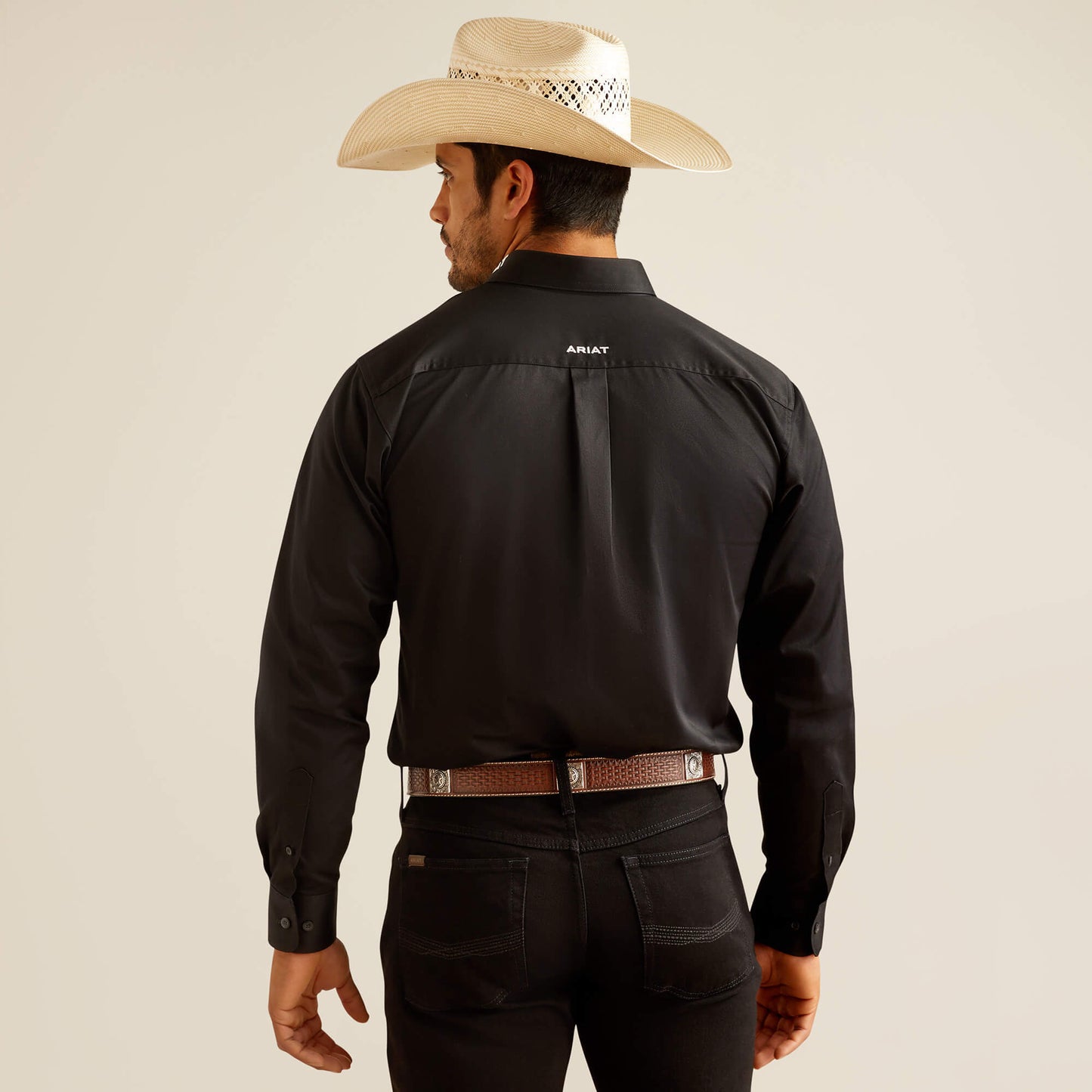 Ariat Team logo Twill Fitted Shirt Black MX