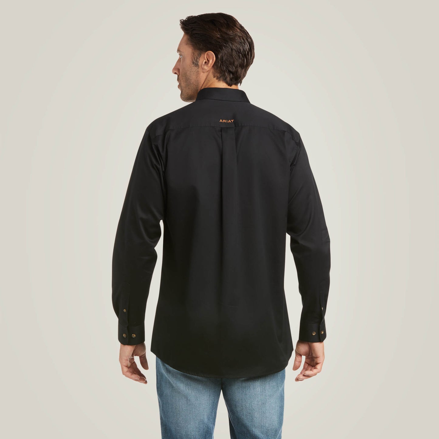 Ariat Solid Twill Fitted Shirt Black