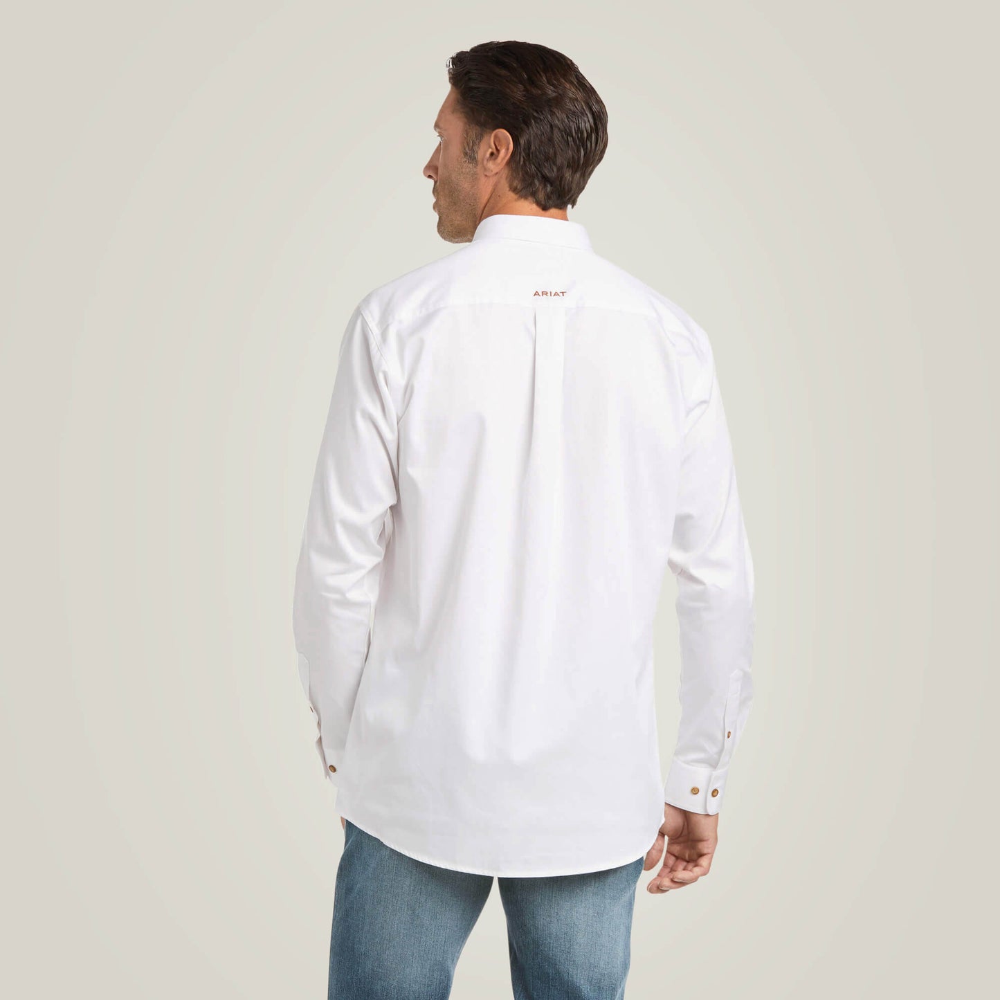 Ariat Solid Twill Fitted Shirt White