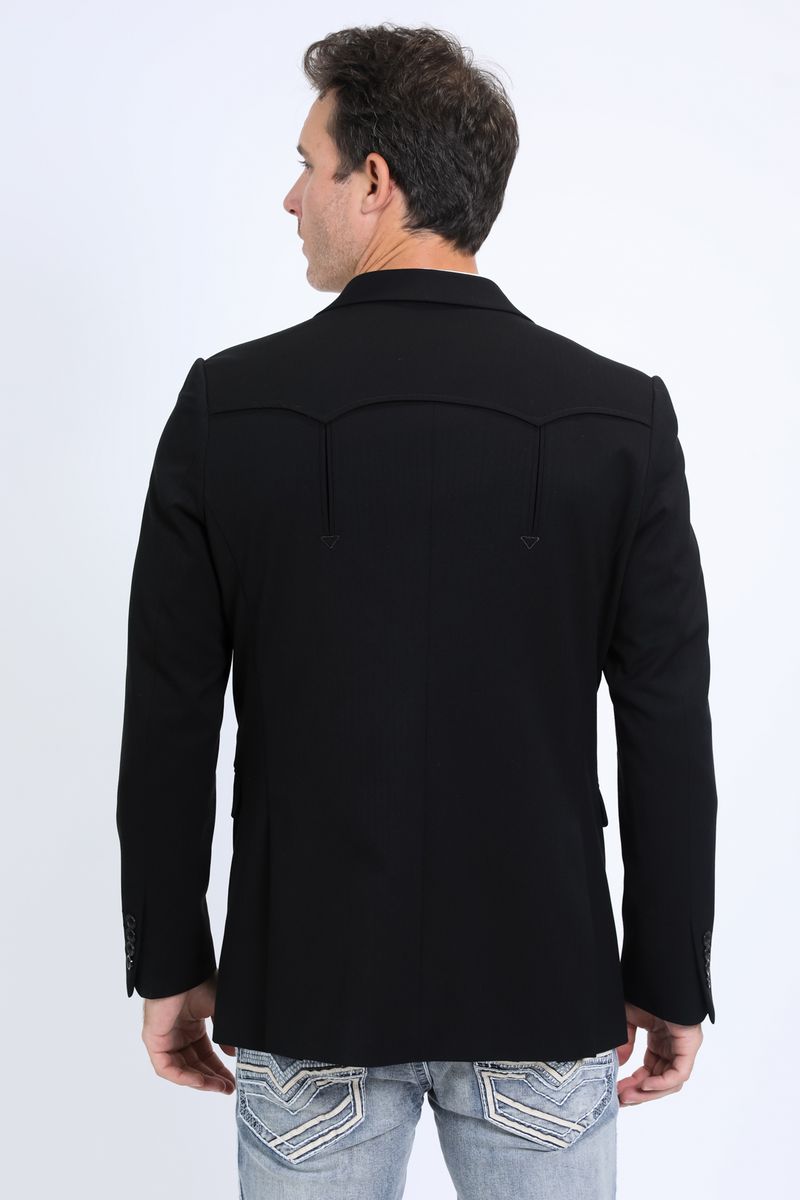 Men's Western Black Blazer