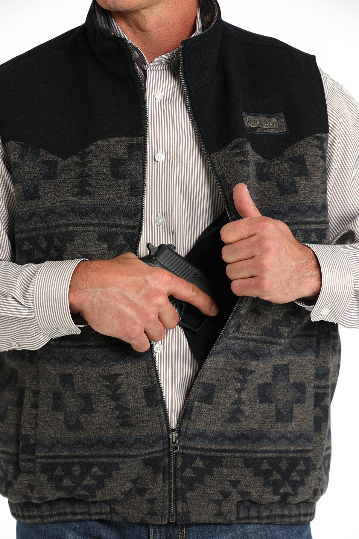 CINCH Men's Concealed Carry Western Vest - Navy