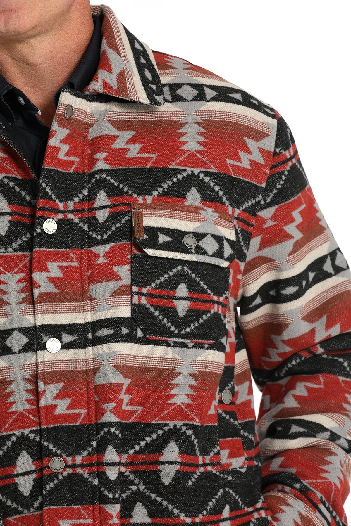 CINCH Men's Frontier Coat - Burgundy/Navy