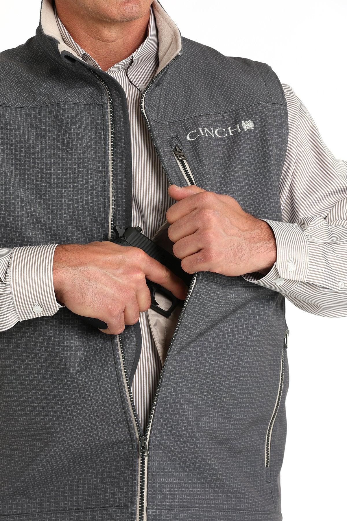 CINCH Men's Concealed Carry Bonded Vest - Gray