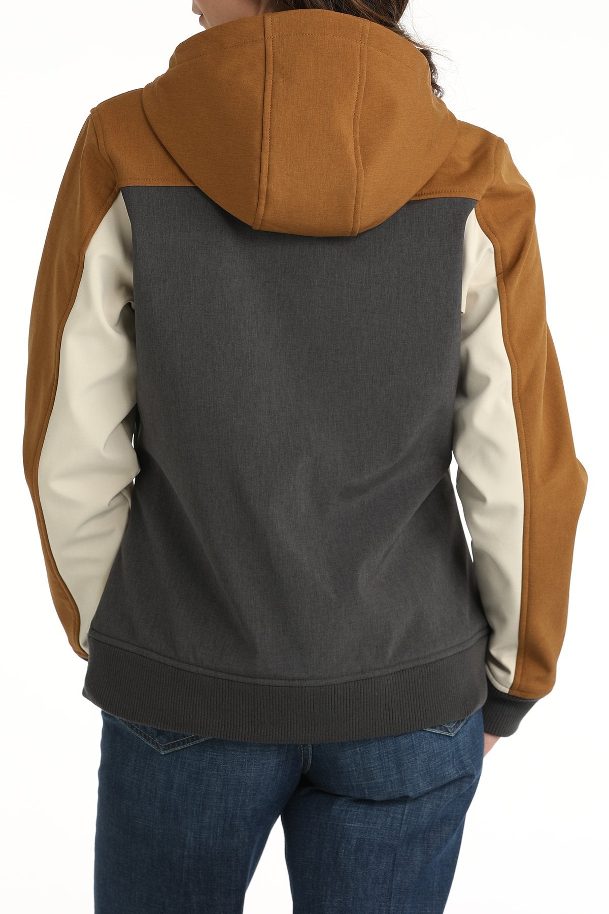CINCH Women's Bonded Hoodie - Gold/Charcoal/Cream