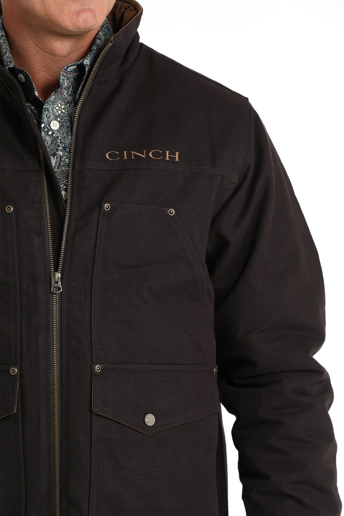 CINCH Men's Concealed Carry Canvas Jacket - Brown