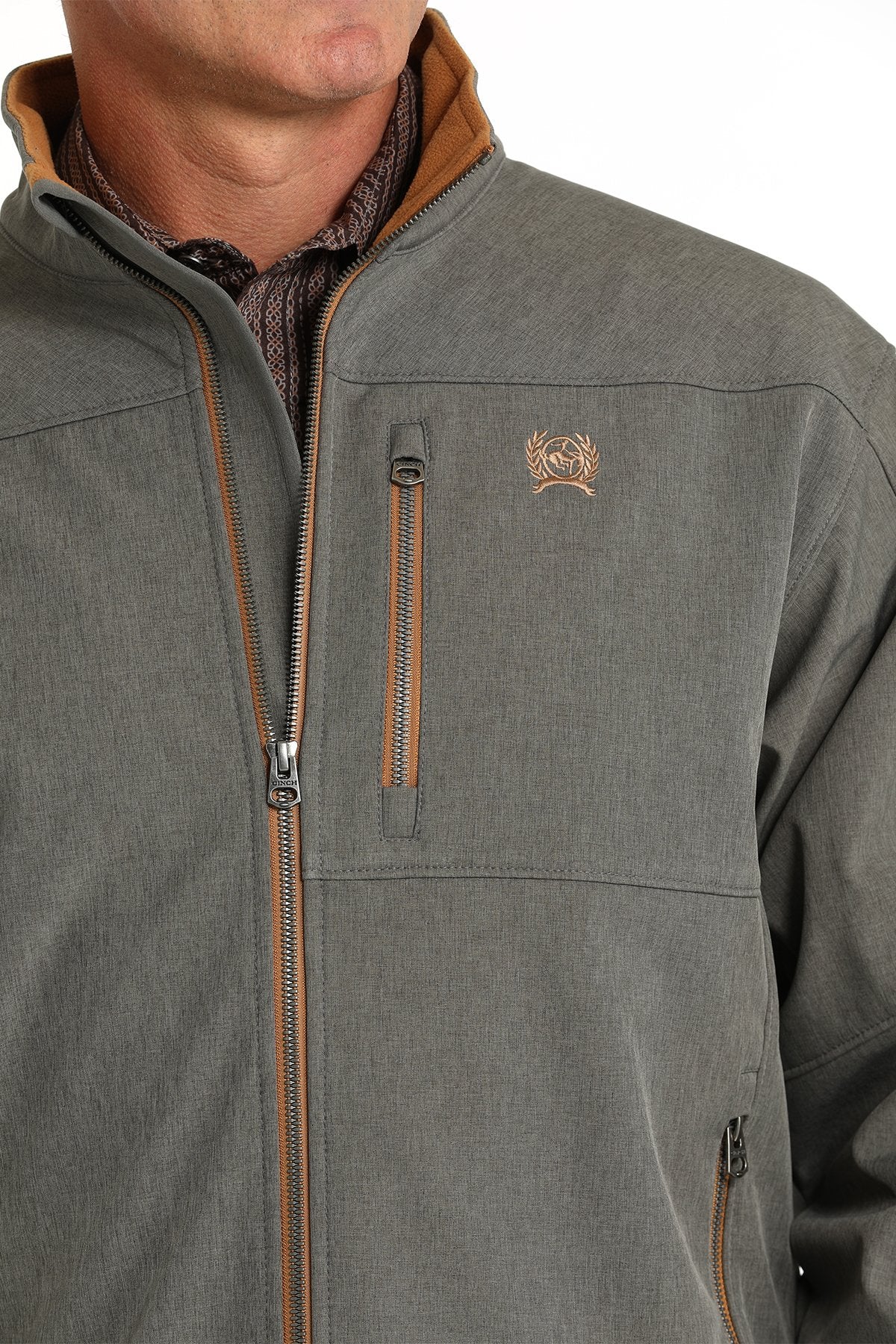 CINCH Men's Match Boys Bonded Jacket - Charcoal/Copper