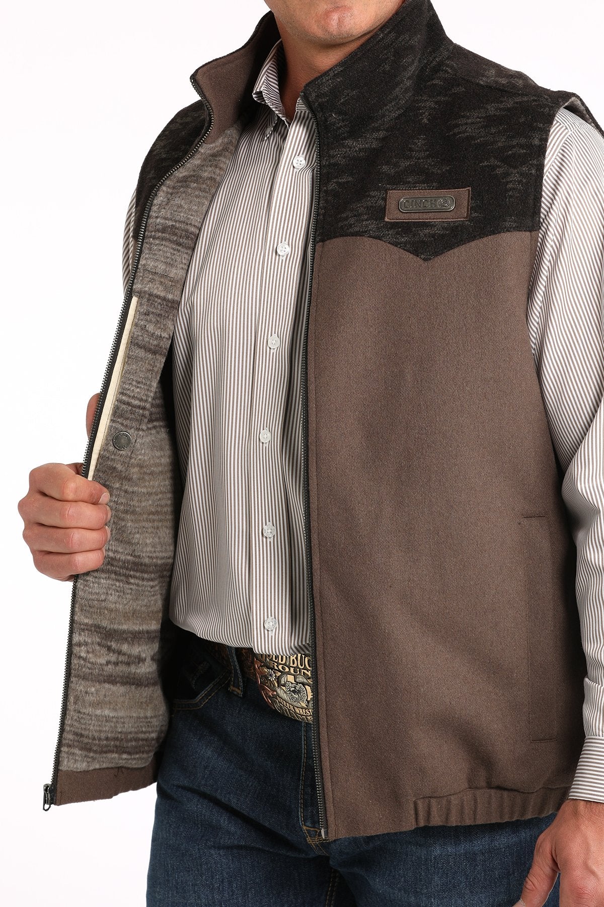 CINCH Men's Concealed Carry Western Vest - Brown