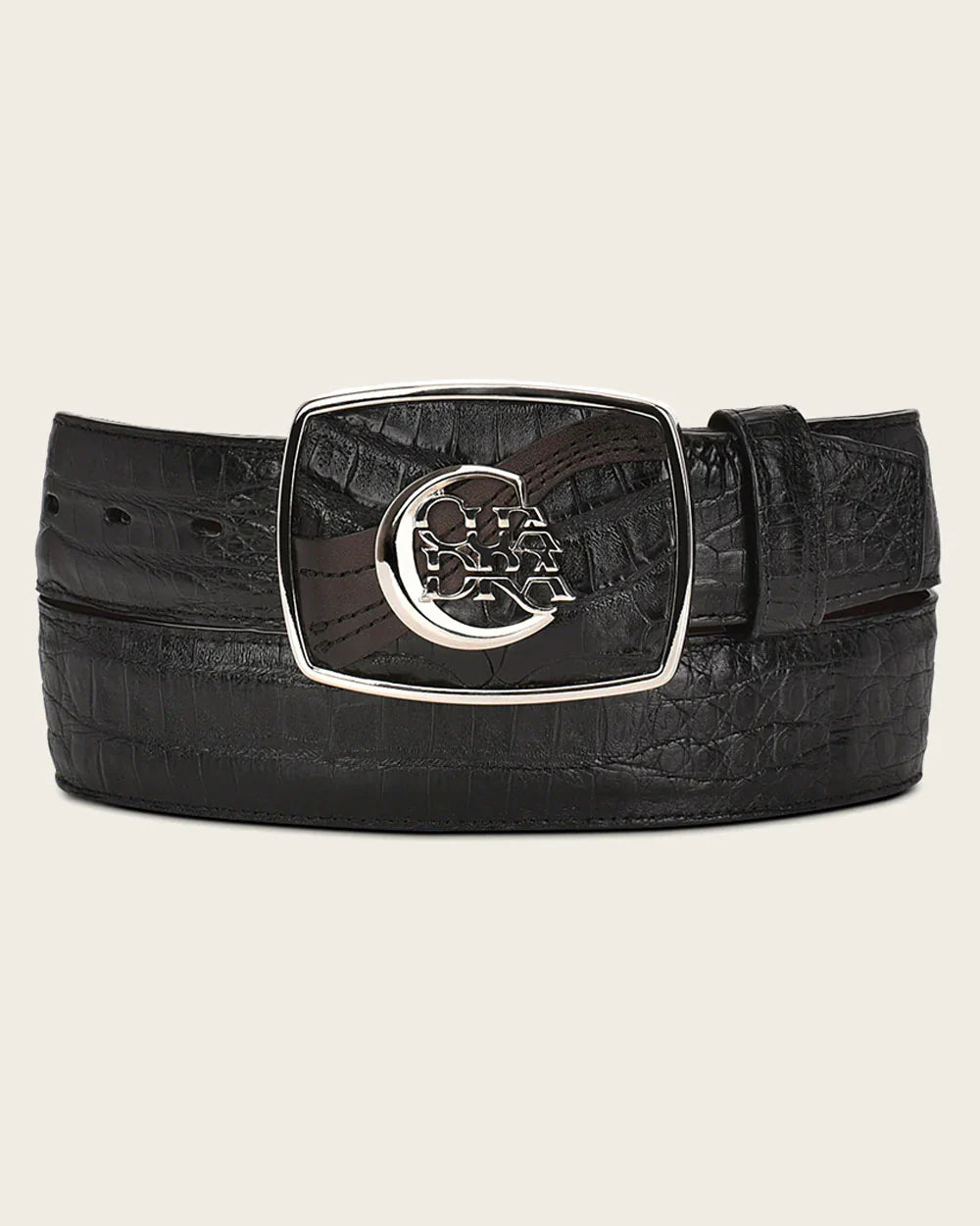 Cuadra Black Exotic Belt