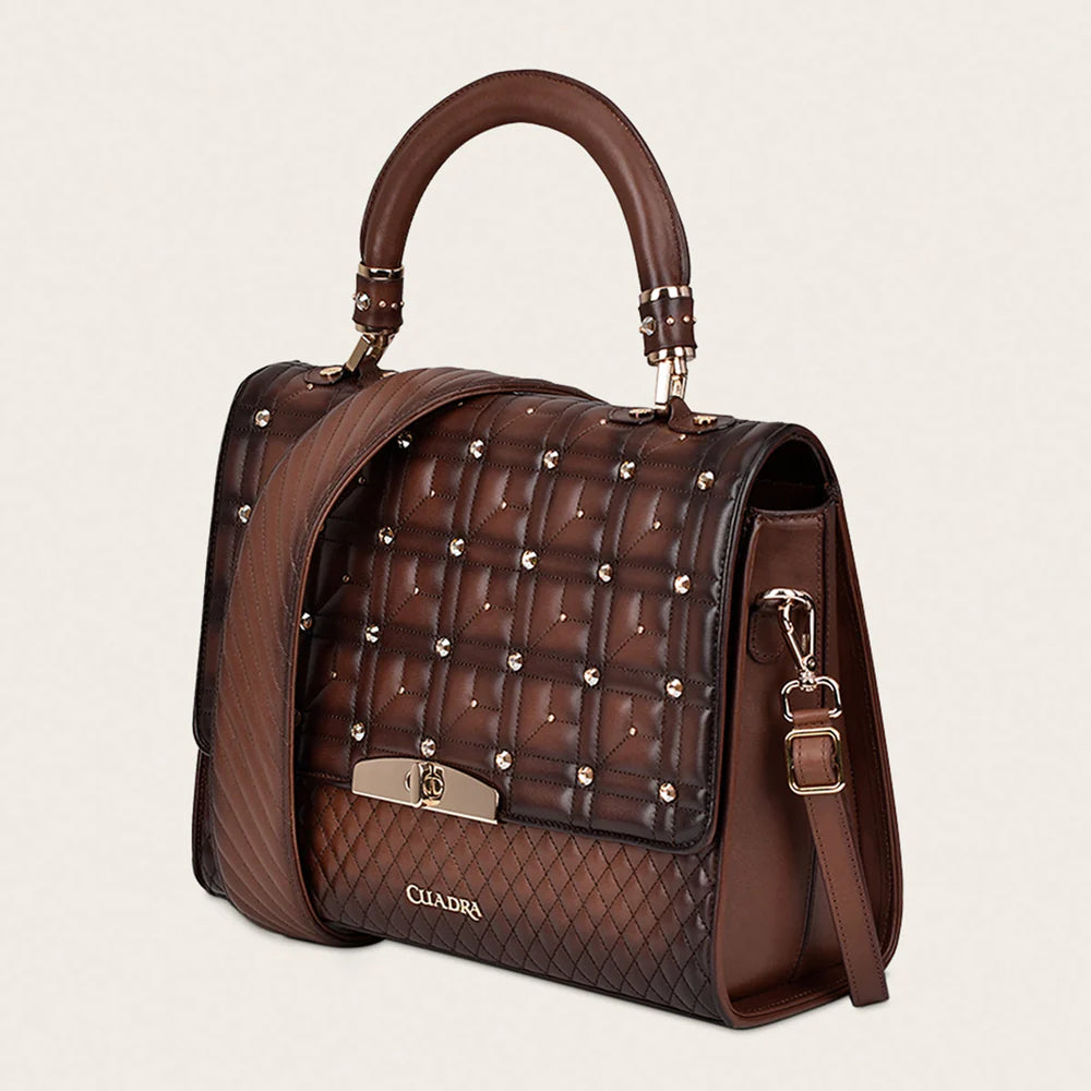 Cuadra Honey brown top handle handbag
