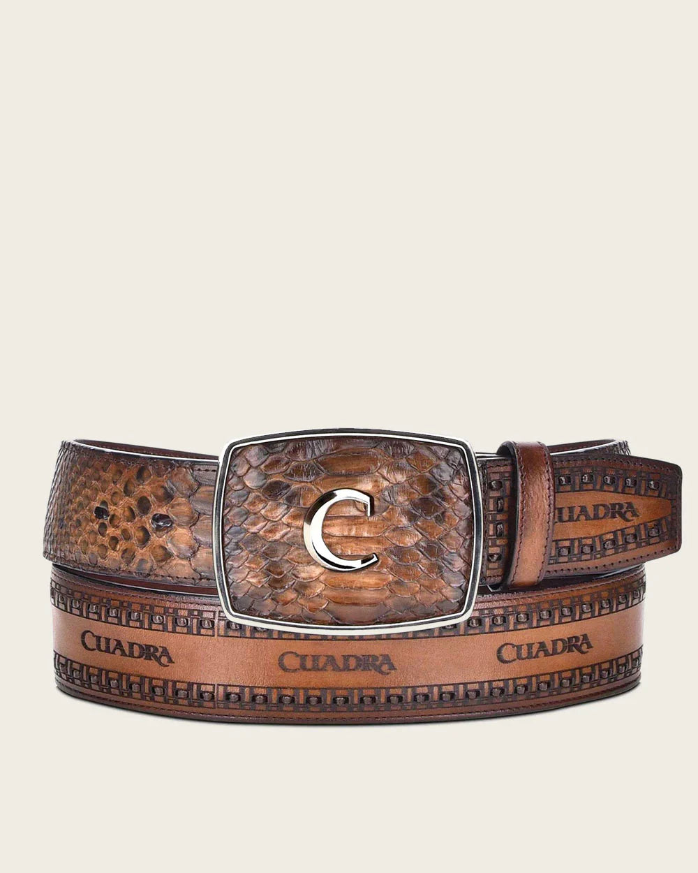 Cuadra Honey western python Belt