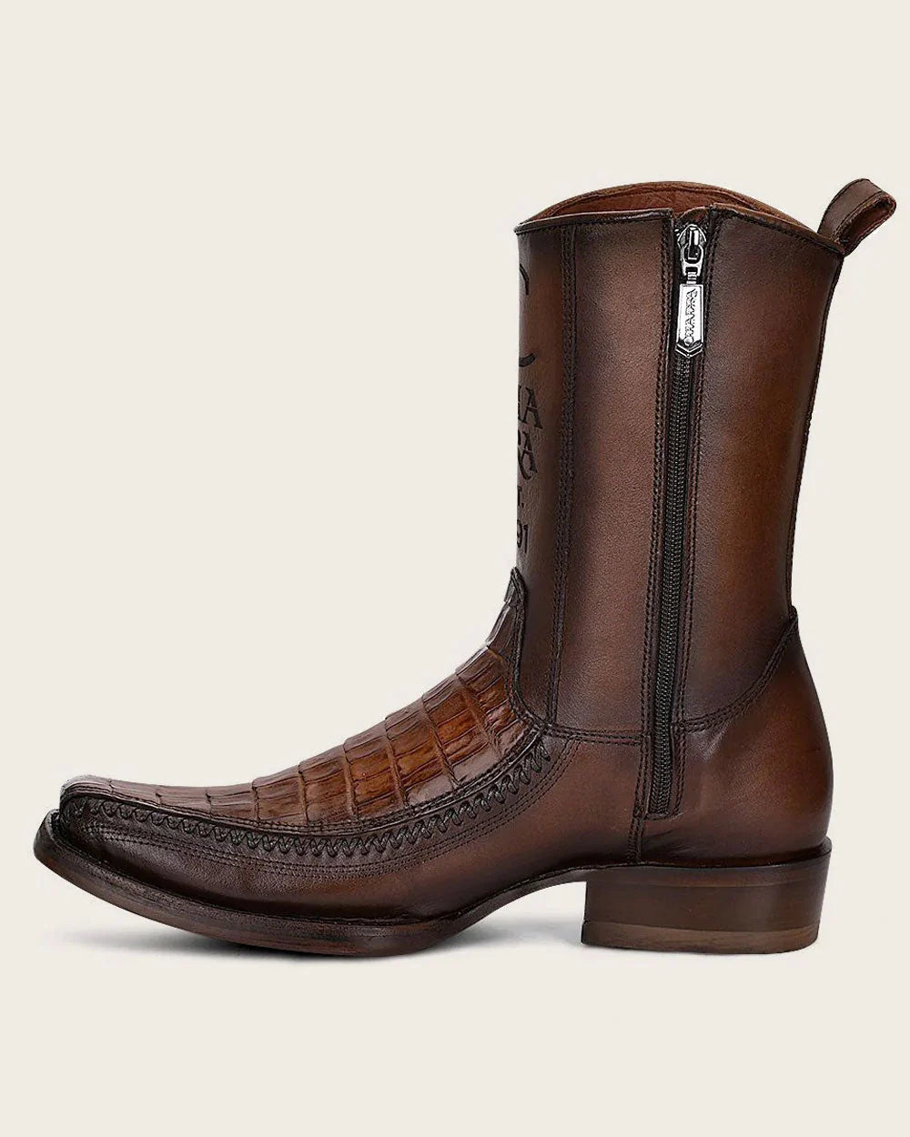CUADRA Engraved Brown Fuscus Western Boots