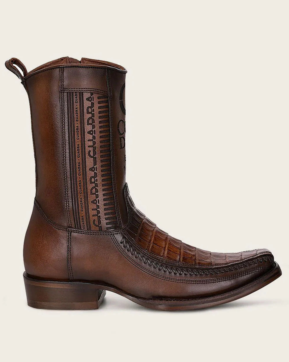CUADRA Engraved Brown Fuscus Western Boots