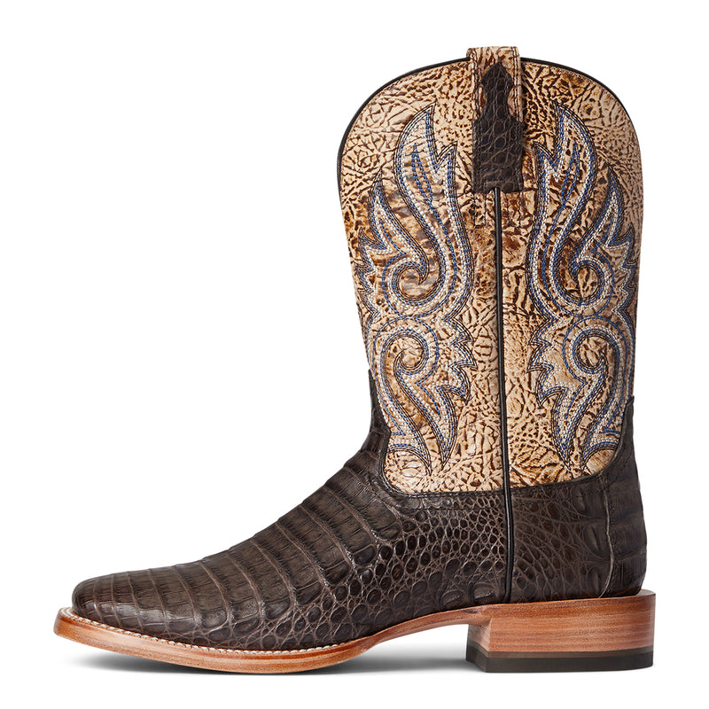 Ariat® Relentless Denton Choco Caiman Belly Western Boot