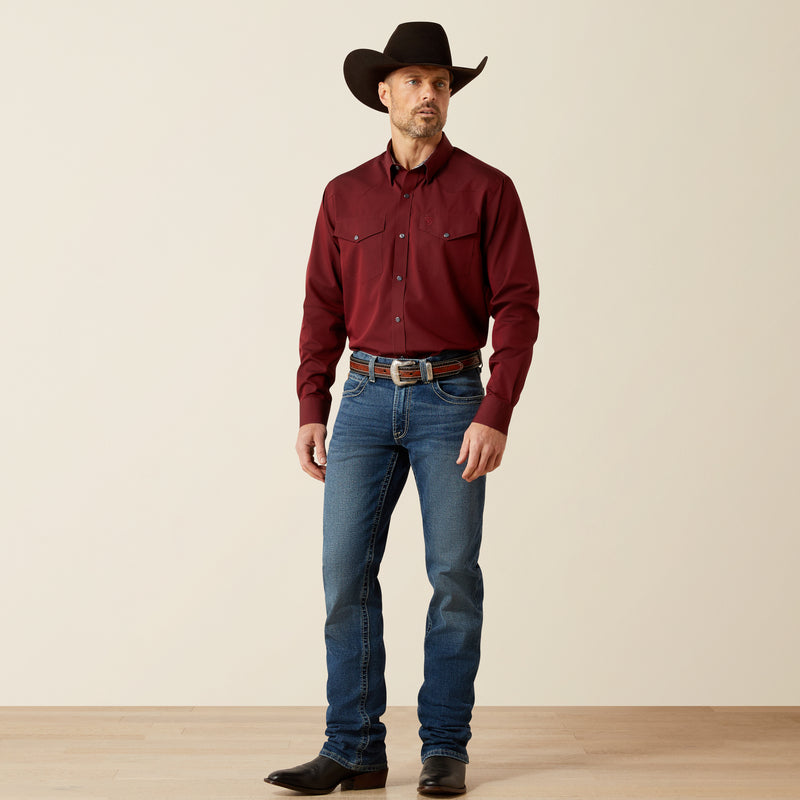 Ariat Wrinkle Free OXFRD FTD LS SNP SHRT