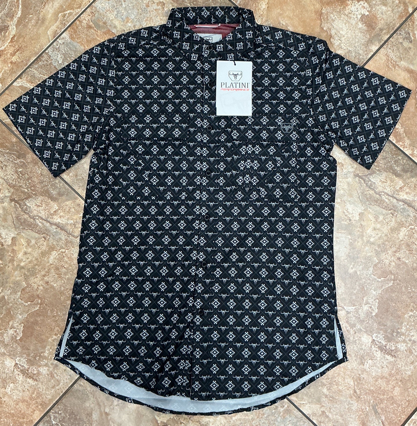 Platini "PERFORMANCE" Short Sleeve Shirt Black