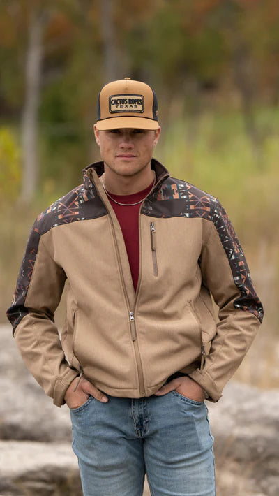 Hooey Softshell Jacket" Aztec/Tan