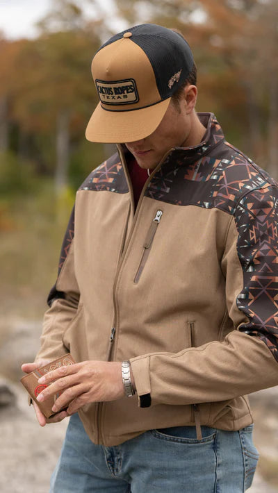 Hooey Softshell Jacket" Aztec/Tan