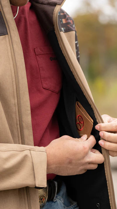 Hooey Softshell Jacket" Aztec/Tan