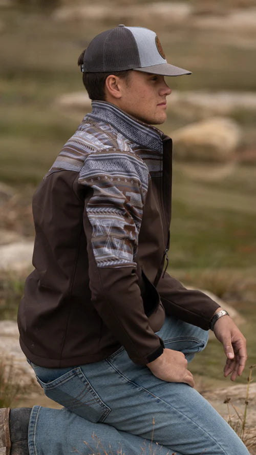 Hooey Softshell Jacket" Brown / Serape