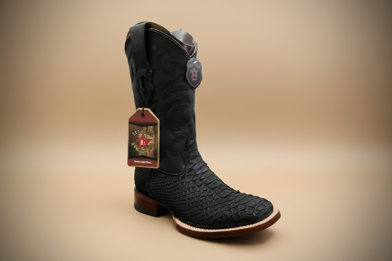 Los Altos Boots Black Python