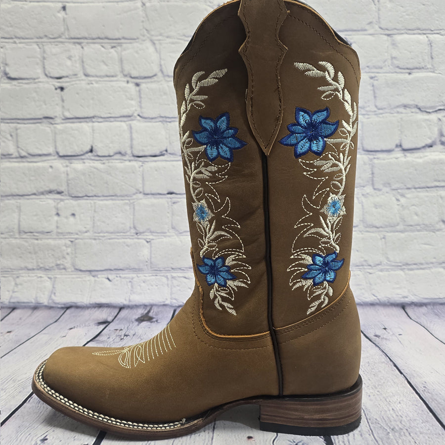 Woman’s Boot La Sierra Flower (BLUE)