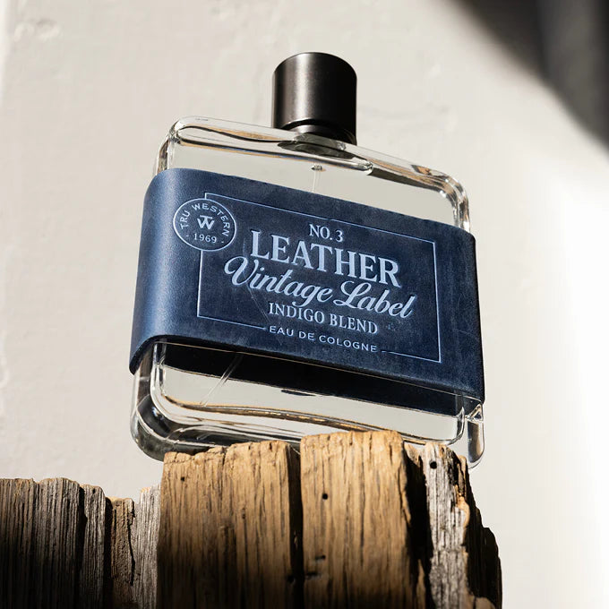 Tru No. 3 Leather Vintage Label Indigo Blend Cologne