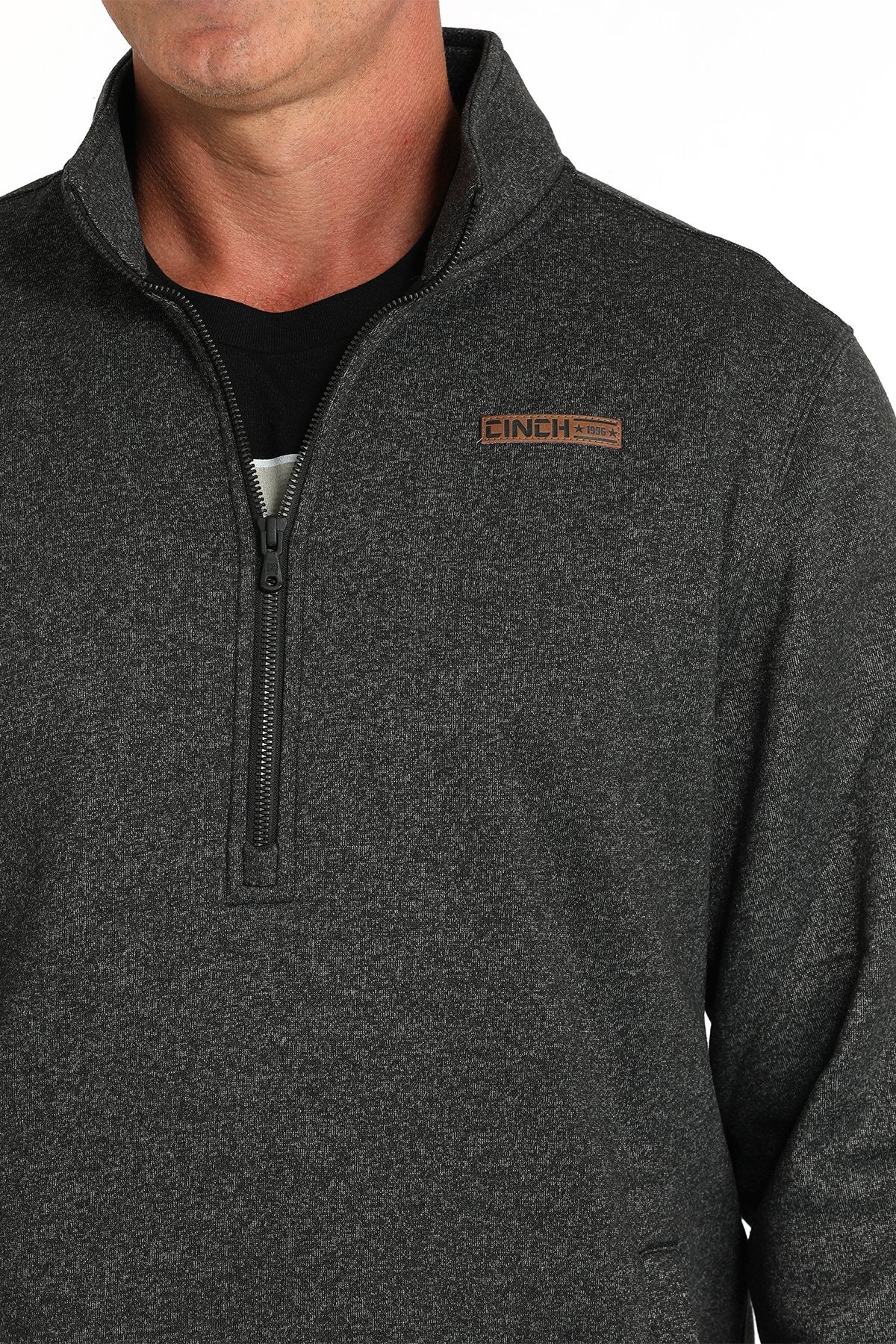 CINCH Men's Match Boys 1/2 Zip Pullover - Black