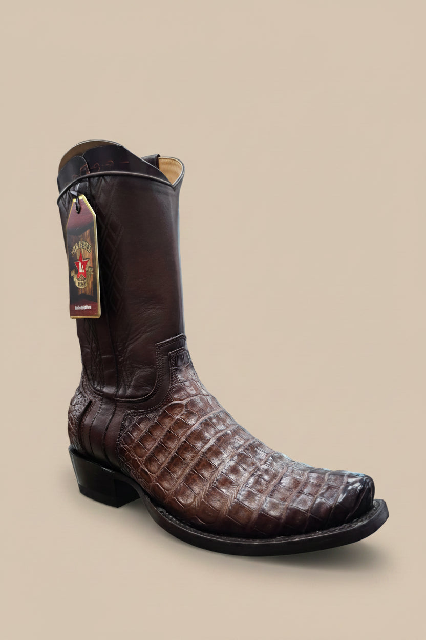 Los Altos Cayman belly Faded Brown Cutter Toe Boot