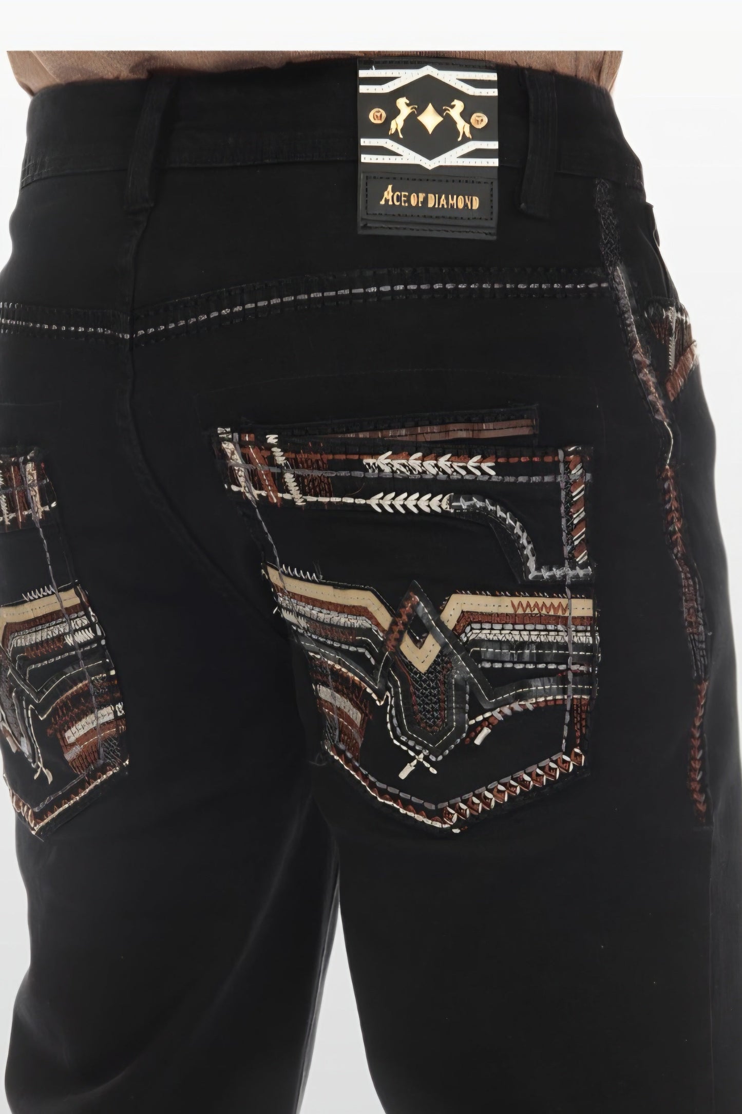 Ace of Diamond Jet Black Heavy Stitch.