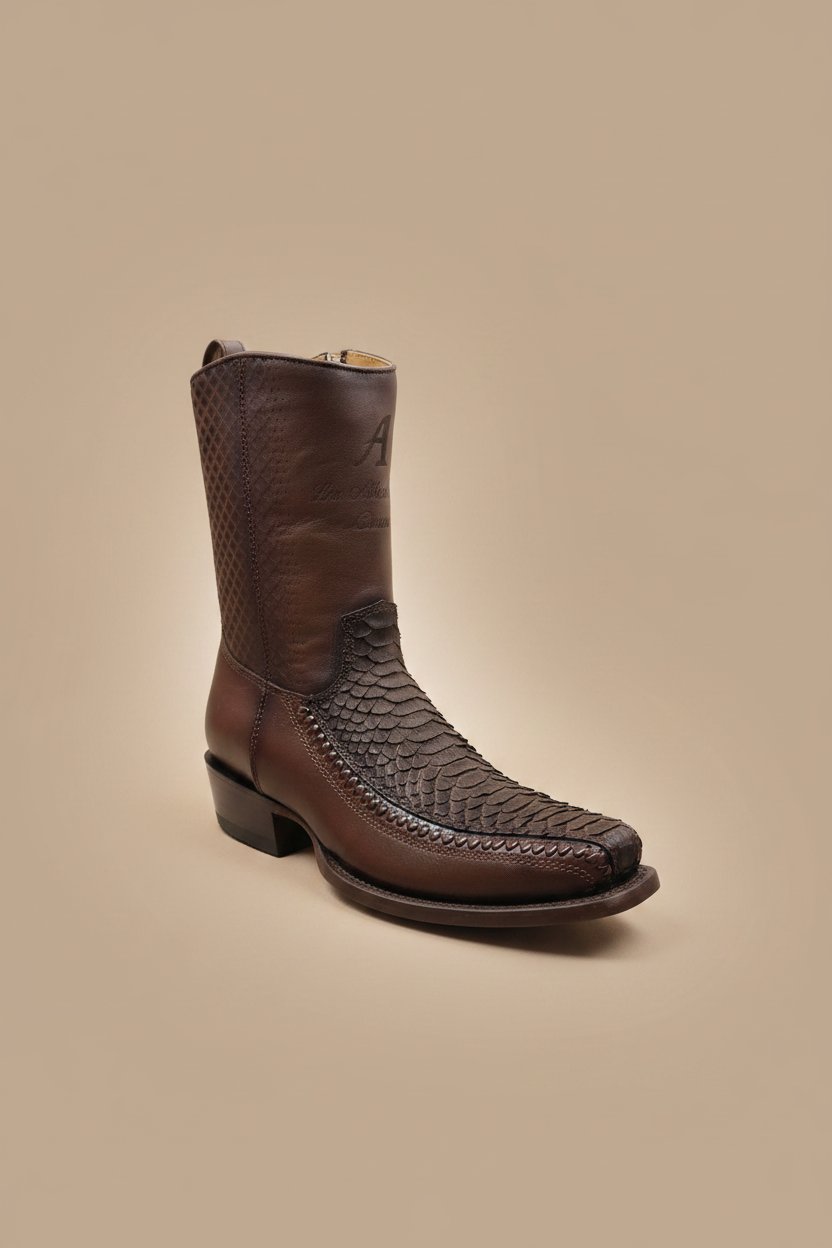 Los Altos Python Nobuck brown Boot