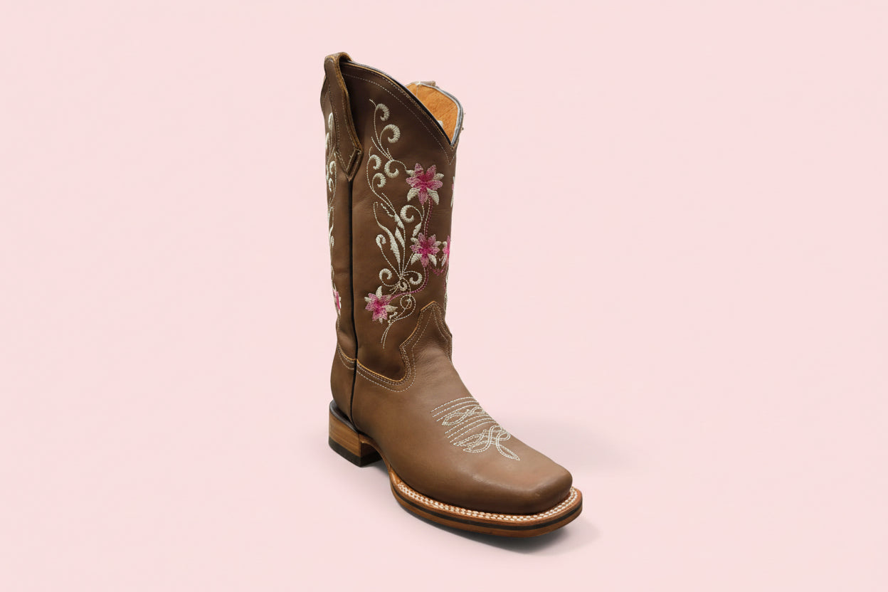 Woman’s Boot La Sierra Flower (BROWN)