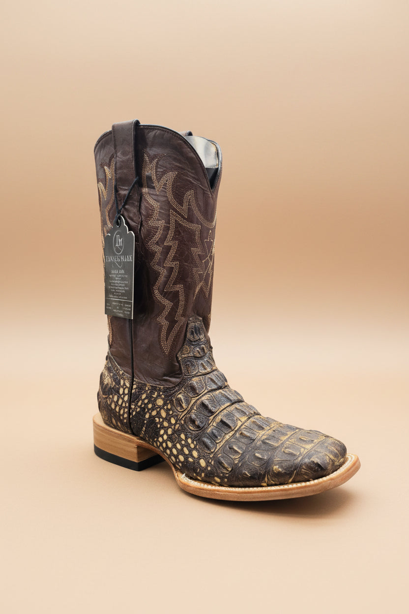 Tanner Mark Print Gator Natural boot