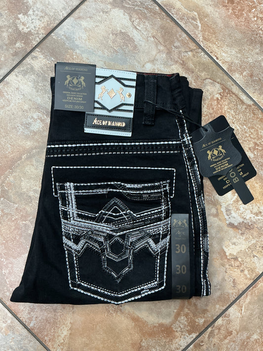 Ace of Diamond black white stitching