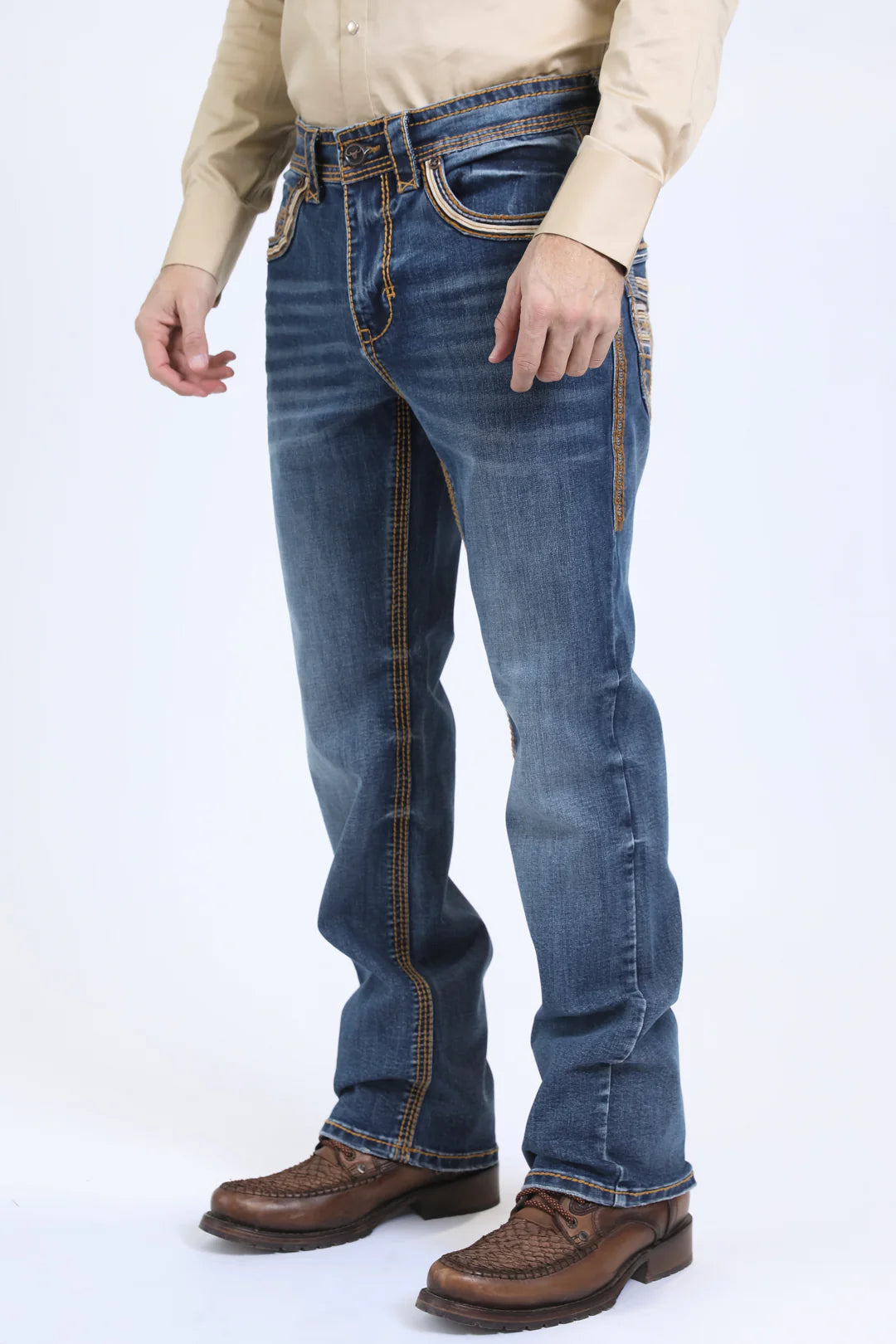 Platini yellow stitching Jean