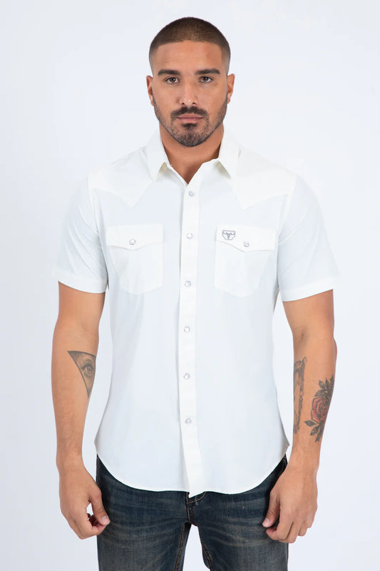 Platini White Short Sleeve Shirts