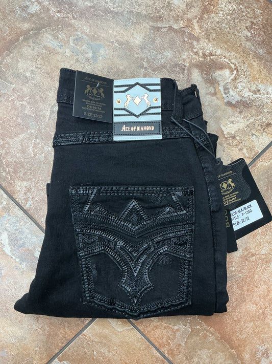 Ace of Diamond black, black stitching