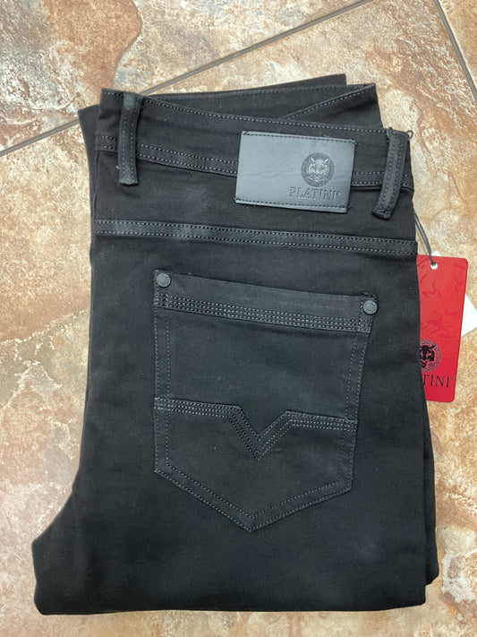 Platini black straight jeans