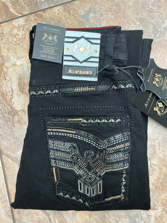 Ace of Diamond Black Jeans