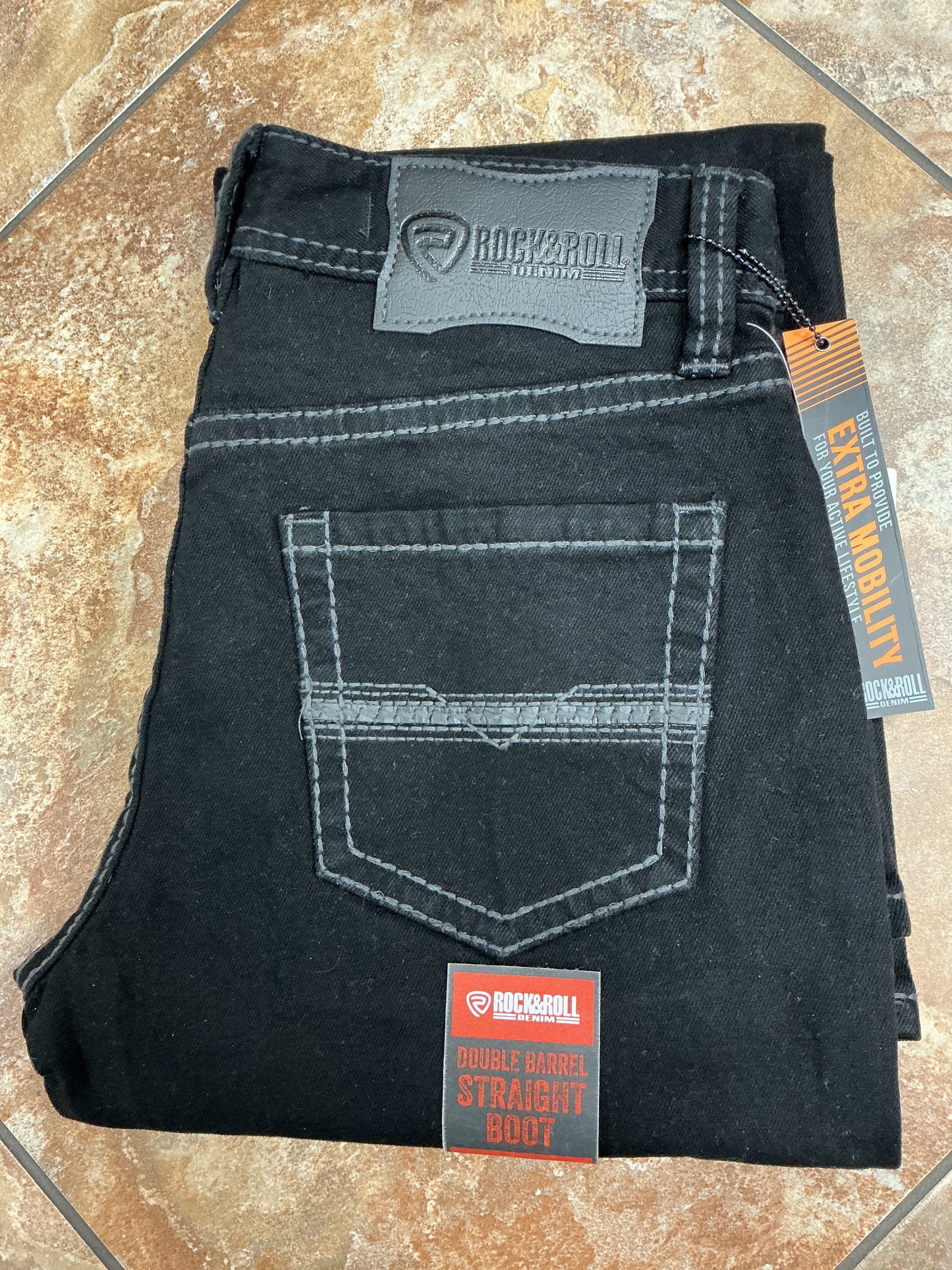 Rock&Roll Black Straight Boot Jean
