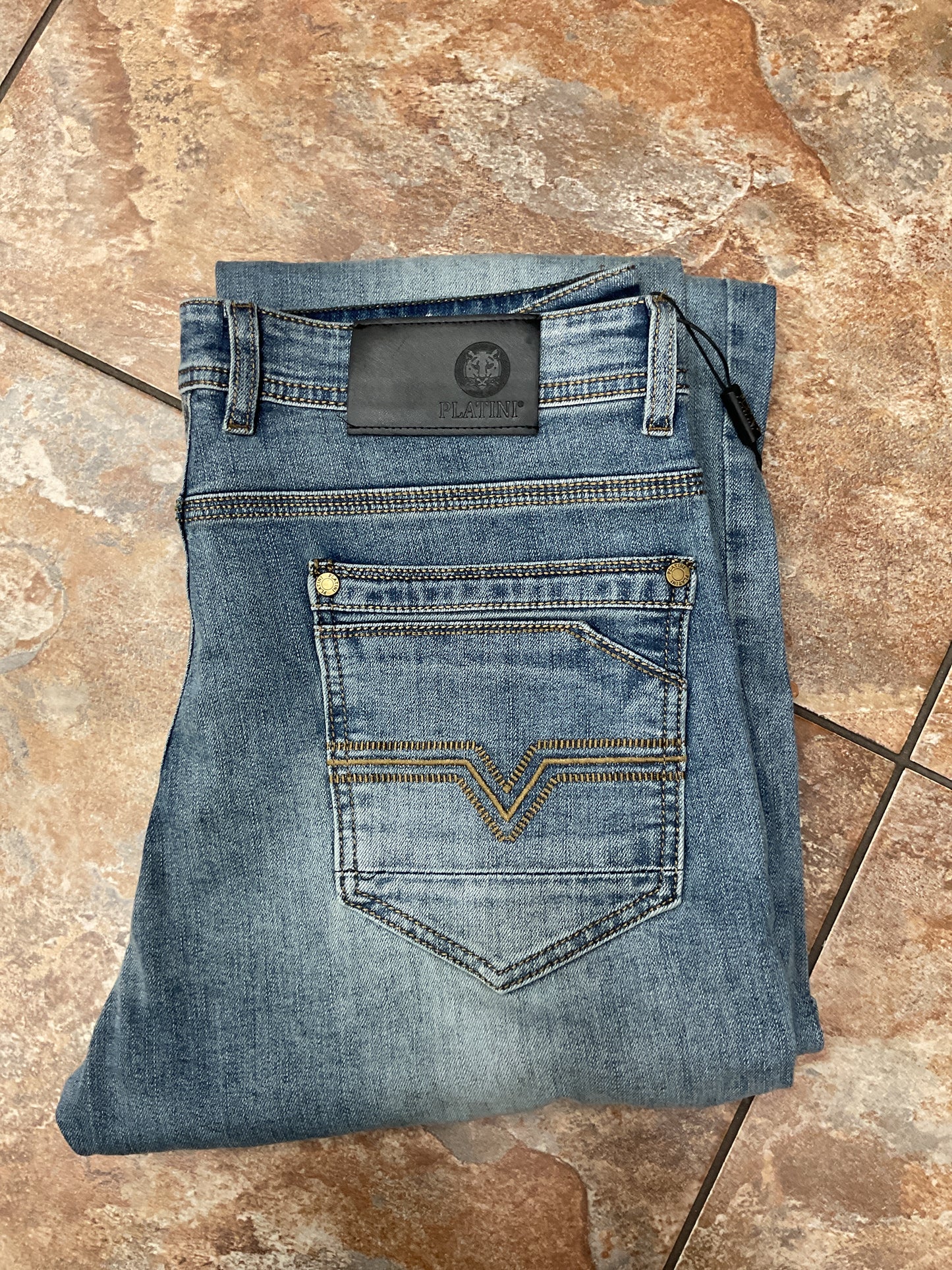 Platini light stitch bootcut jeans