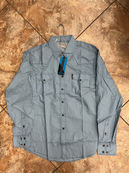 Cinch Shirt Light Blue/Black