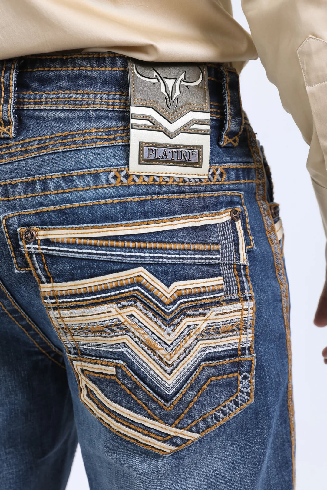 Platini yellow stitching Jean