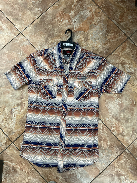 Rock&Roll short sleeve Aztec print