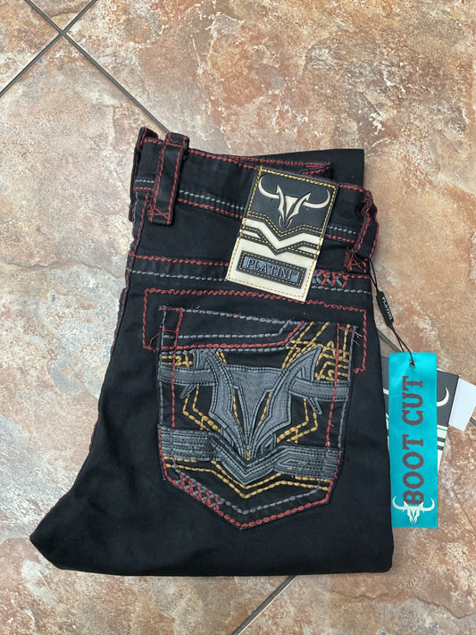 Platini heavy stitch bootcut jeans