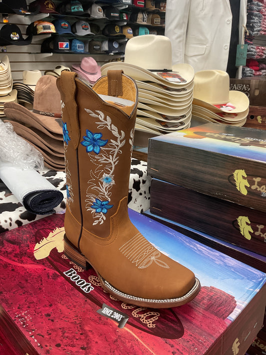 Woman’s Boot La Sierra Flower (BLUE)