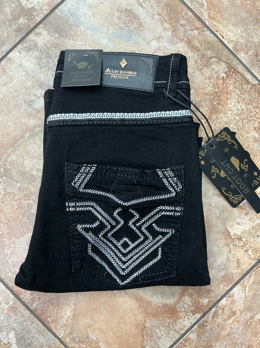 Ace of Diamond black white stitching