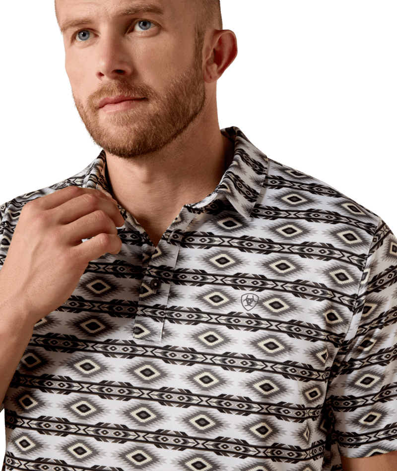 Ariat All Over Print Fitted Polo